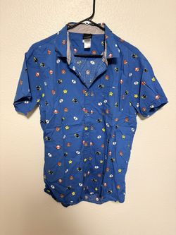 Super Mario Large Button Up Nice Men’s Shirt