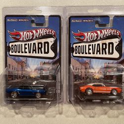 Hot Wheels Boulevard Series Set *BRAND NEW SEALED w/ Protector* Big Hits 69 Chevy Camaro Legends 67 Pontiac Firebird Real Riders Metal/Metal
