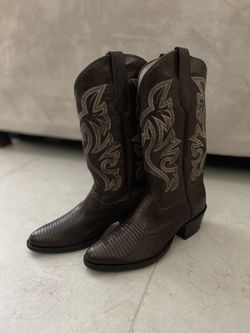 Men’s Cowtown Genuine Lizard 🦎 Chocolate Brown 9D