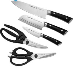 Combo Set: 5-Piece Knife and Shears, Exclusive to Costco by Schmidt Bros.