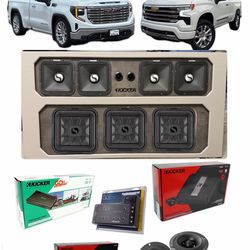 SILVERADO OR SIERRA SINGLE CAB 2019-2026 CUSTOM BOX BASS AND VOICE PACKAGE KICKER AUDIO INSTALLED