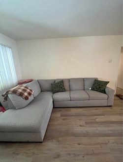 Light Gray L-Shaped Sectional Sofa