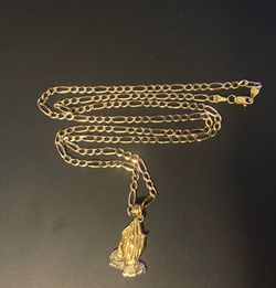 solid 10k gold figaro chain