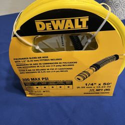 DeWalt Air Hose 1/4 + 50’ Feet