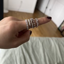 White Gold 14k Rings Bundles Size 7 