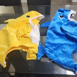 Baby Shark And Brother Shark Costumes For 3 and 4 Year Old $10 Each