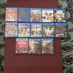 Ps4 Games (all working)  Only Games Left In Photos Are Available**