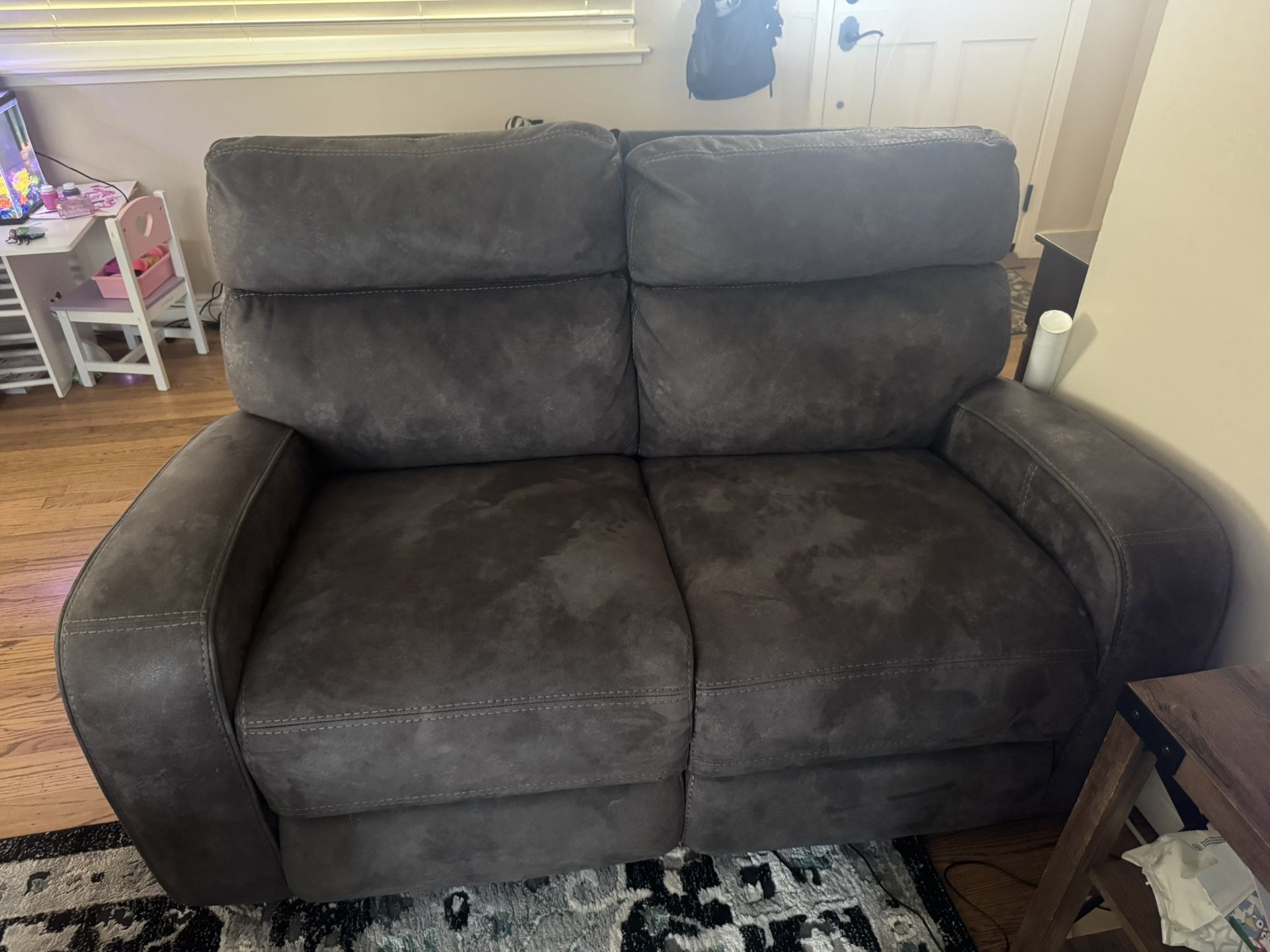 Microsuede Electric Reclining Loveseat $700 OBO