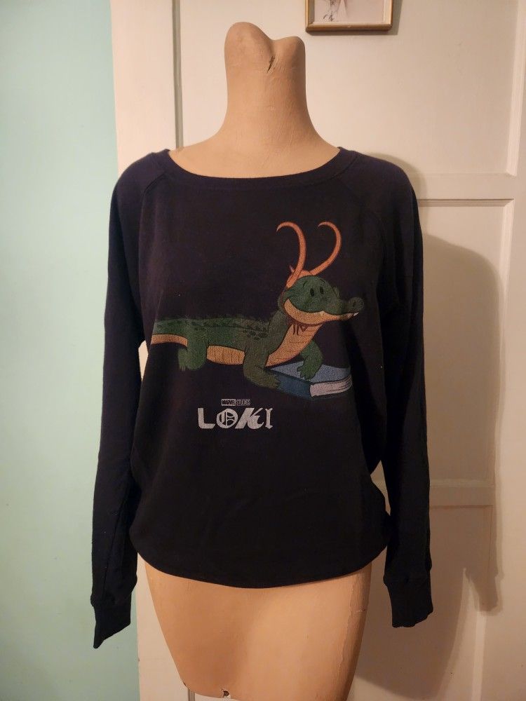 MARVEL STUDIOS Alligator LOKI Women's Sweatshirt Size Small