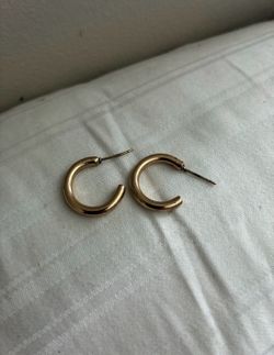 Chunky Faded Gold Hoops | Small