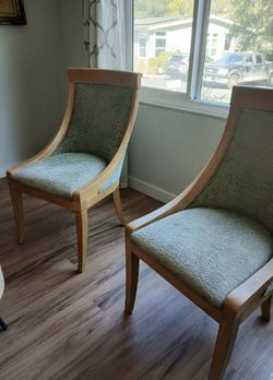 Set of 2 Upholstered Art Deco Chairs