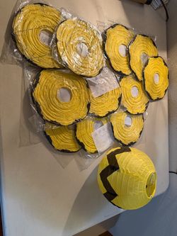 Yellow and Black Paper Lanterns
