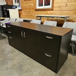 Espresso Storage File Credenza 71x22
