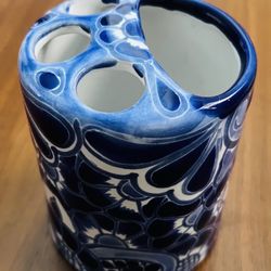 Talavera Toothbrush Or Makeup Brush Holder