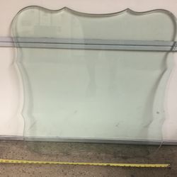 Really Nice Glass Table Top Vintage Retro Style Shape 