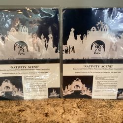 Vintage Art Institute Of Chicago Paper Nativity 3D Panorama Christmas 2002- new packaged opened  $20.00 EACH 