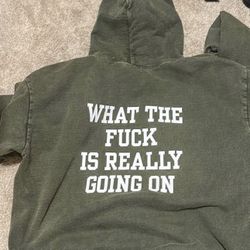 FresHive Los Angeles WTFIRGO dark green hoodie - XL