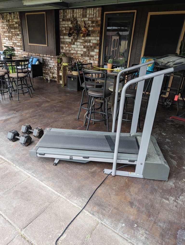 Treadmill And Dumbbells For Sale