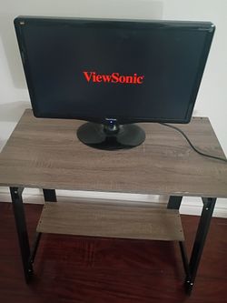 Viewsonic monitor and desk