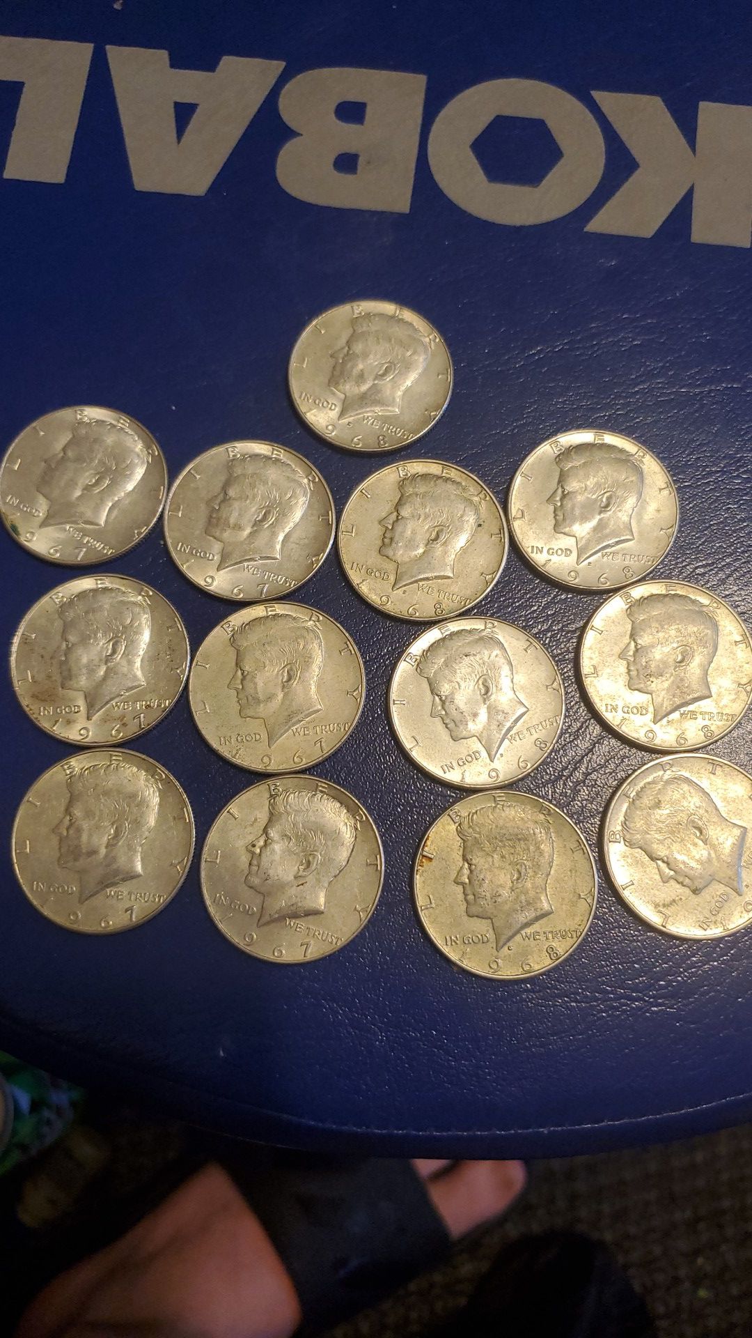 1967-1968 Kennedy half dollars