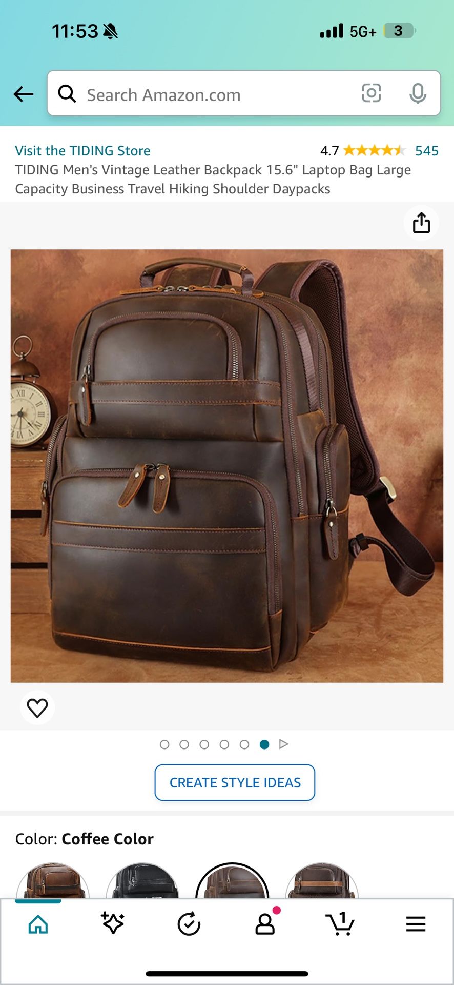 New W/ Tags Leather Backpack
