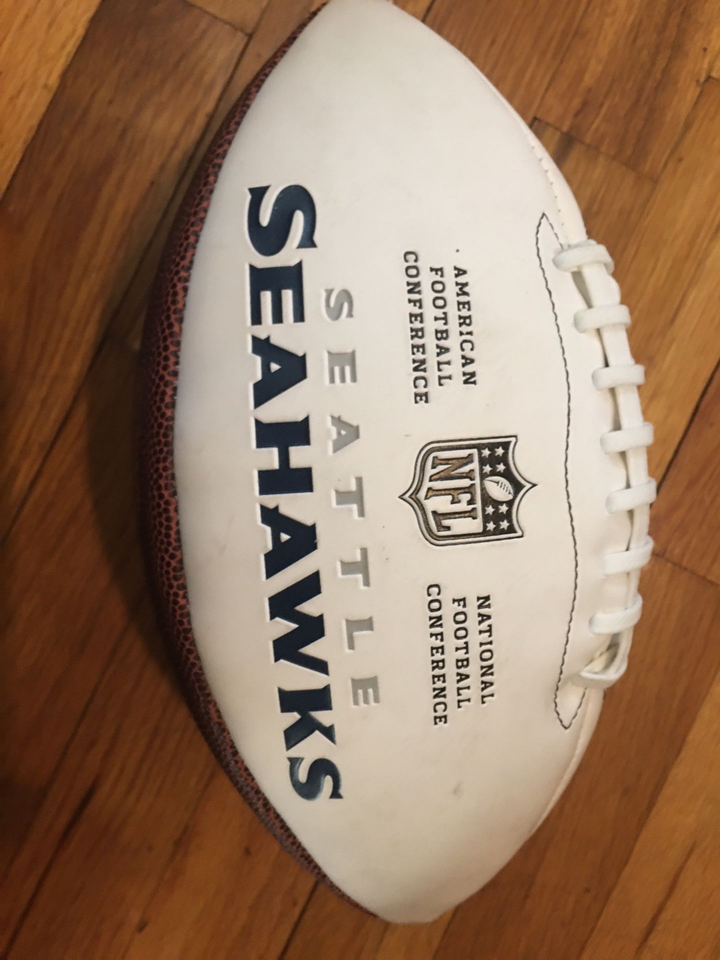 Autographed Seahawks Football