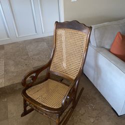 Vintage Cane Rocking Chair