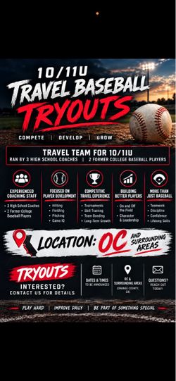 Baseball Tryouts 10/11u