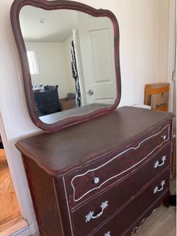 Dresser with mirror