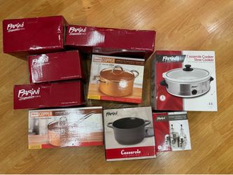 ($5 each) New pots pans Dutch oven slow cooker frying