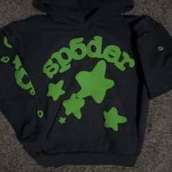 Green&Black Sp5der Hoodie