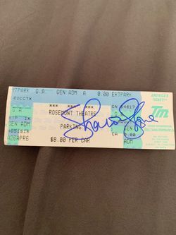 SHARON STONE Signed Rosemont Theatre Parking Ticket Autograph