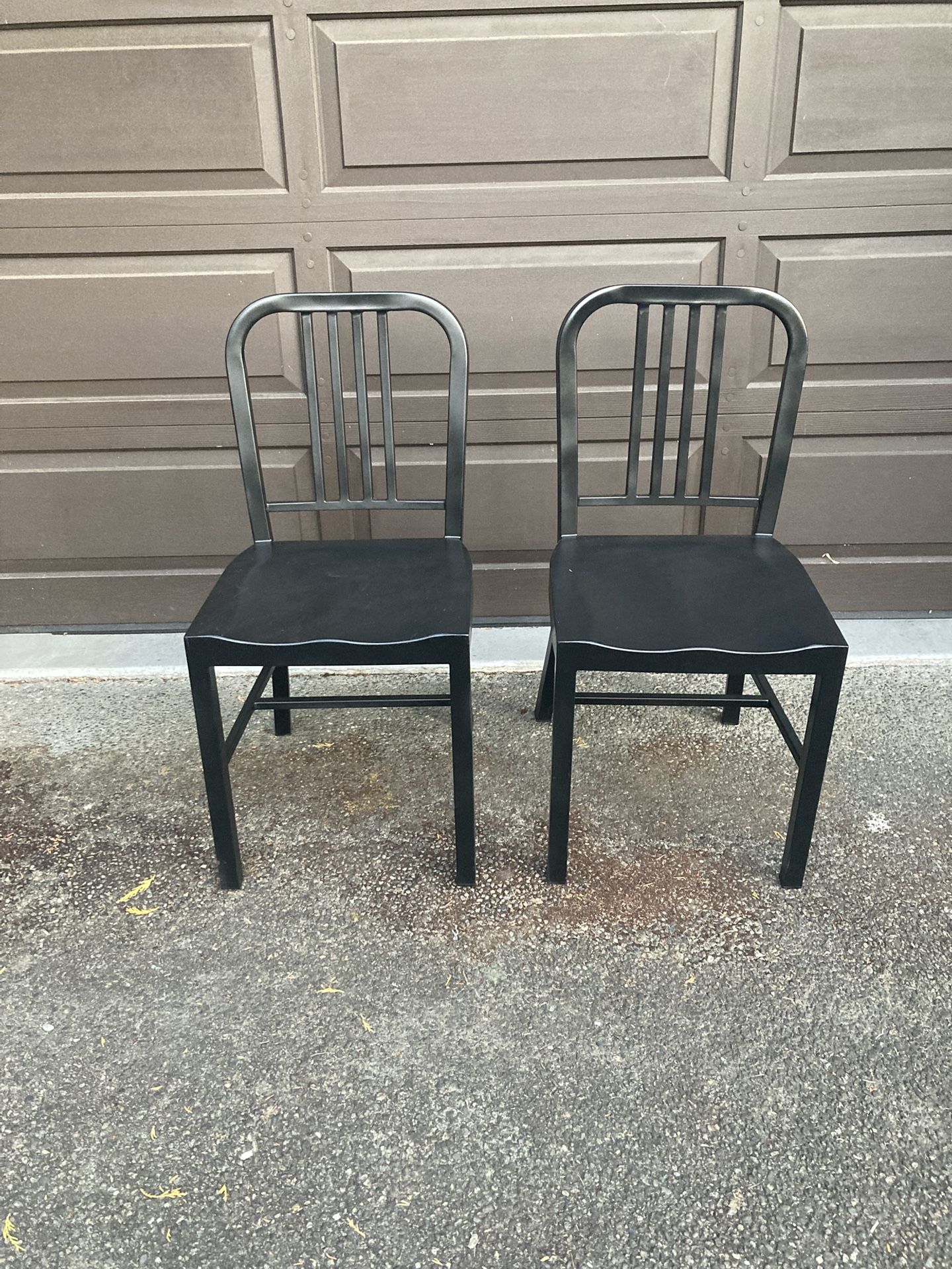 Pair- Metal Side Chairs