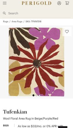 New Perigold Tufenkian Wool Floral Area Rug