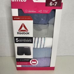 Reebok 5pk Seamless Boy Shorts Girls Small