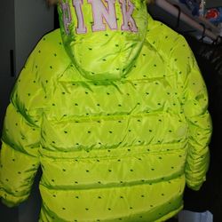 Women's Size 10 Victoria's Secret Pink Winter Jacket Puffer Style 