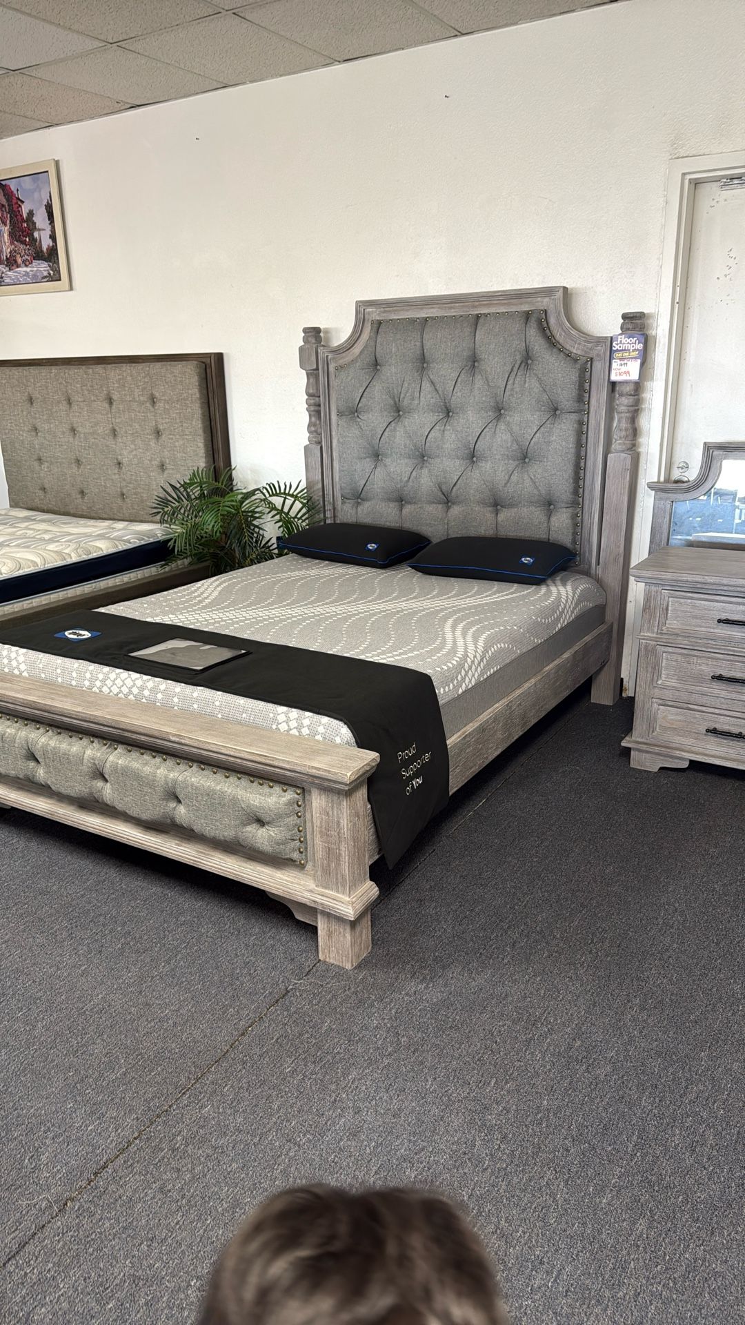 Crazy Deal 2pc Queen Bed And Night Stand,All Products : American Fashion Style Bags On Sale