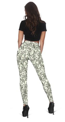 Hundred Dollar Bill Leggings. One size fits all. Brand new, never worn, in package. I don’t respond to “is this available?” Or “where are you located”
