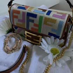 Multi Color Canvas Purse