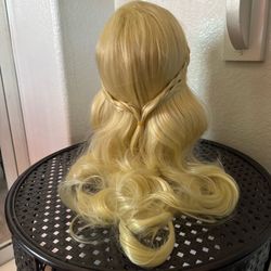 New Blonde Braided Cosplay Synthetic Wig