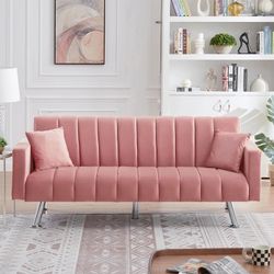 Sofa Bed Couch Pink Brand New In Box 📦 Folds Down Into A Bed 🛏️ 