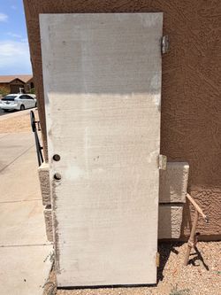 White Solid Wood Front Door - 79.5” x 31.75”