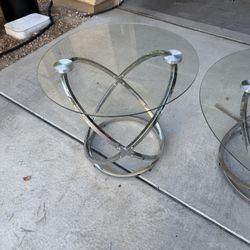 Glass Top End Table