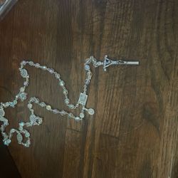925 Strong Silver Rosary Necklace 