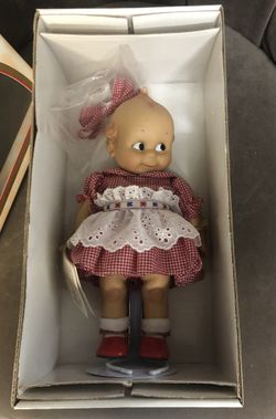 12”  KEWPIE DOLL RED GINGHAM BY EFFANBEE V1032