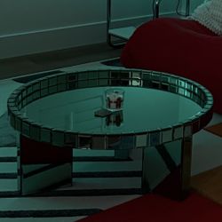 BRAND NEW/UNUSED Green Mirrored Glass Coffee Table