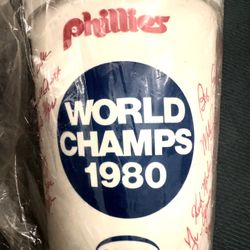 Phillies 1980 World Champs Beer Cups