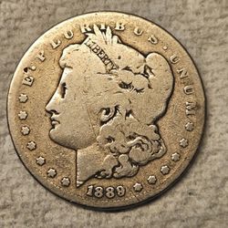 Morgan Silver Dollar, Middle Grade, Scarce KEY Date Carson City $1 Coin 1889 CC