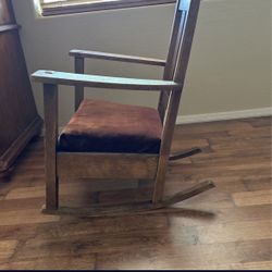 Child Size Antique wooden rocking chair