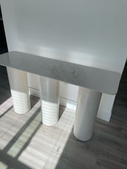 Gorgeous White Marble Console Table